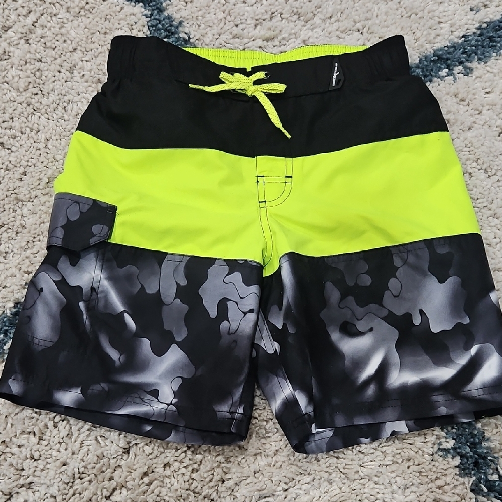 ZeroXposur Neon Yellow and Gray Swimwear